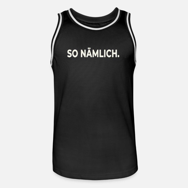 C’EST COMME ÇA. – Conception de déclaration - Maillot de basket Homme - noir/blanc