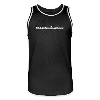 Elektro-Musik-Logo - Männer Basketball-Trikot - Schwarz/Weiß - Vorne - AI Model Male 185 dark (185cm)