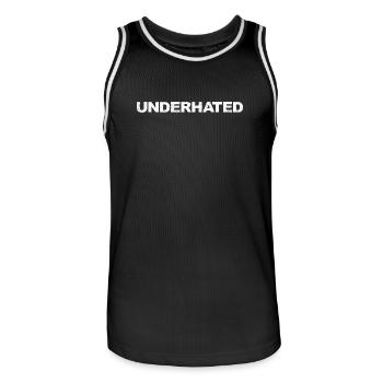 Underhated White by Falsches Design - Männer Basketball-Trikot - Schwarz/Weiß - Vorne - AI Model Male 185 dark (185cm)