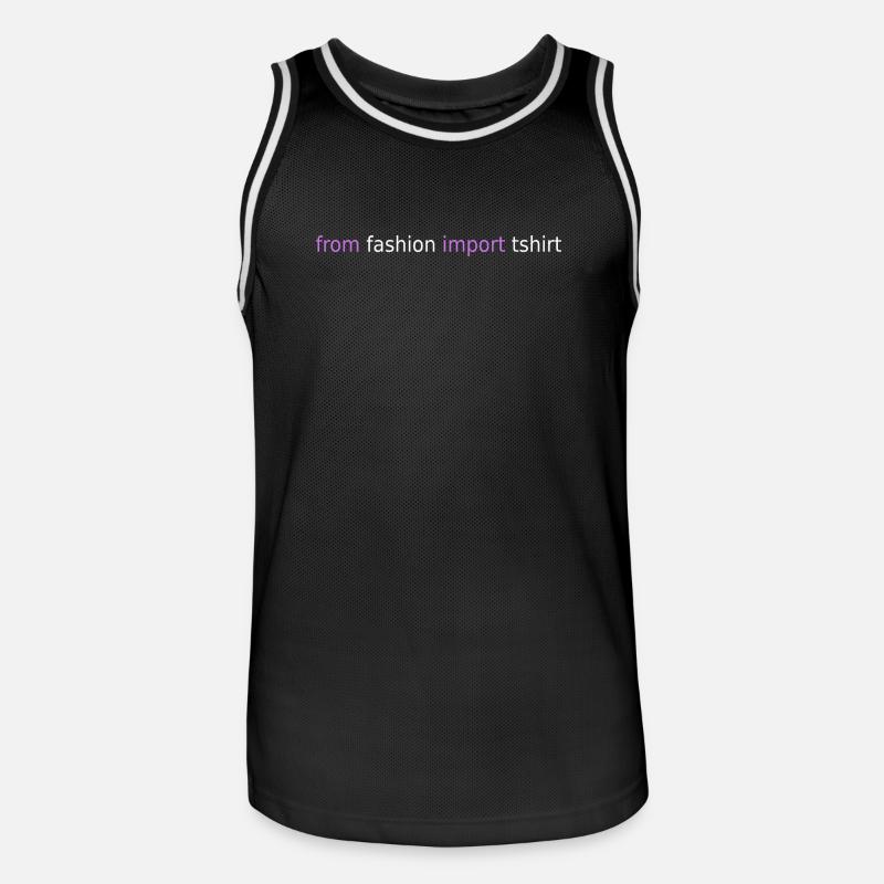 Python Shirt - Men's Basketball Jersey - black/white