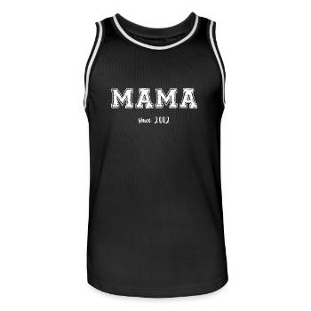 Mama 2002 - Männer Basketball-Trikot - Schwarz/Weiß - Vorne - AI Model Male 185 dark (185cm)