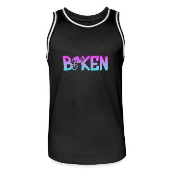 biken downhill fahrrad bike - Männer Basketball-Trikot - Schwarz/Weiß - Vorne - AI Model Male 185 dark (185cm)