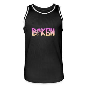 Biken - Männer Basketball-Trikot - Schwarz/Weiß - Vorne - AI Model Male 185 dark (185cm)