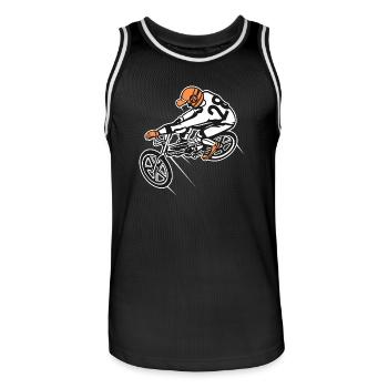 vélo BMX / Vélo 01_dreifarbig - Maillot de basket Homme - noir/blanc - Devant - AI Model Male 185 dark (185cm)