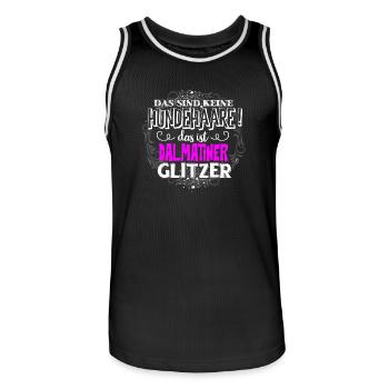 DALMATINER Glitzer - Männer Basketball-Trikot - Schwarz/Weiß - Vorne - AI Model Male 185 dark (185cm)