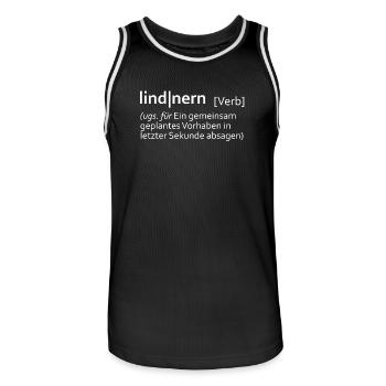 lindnern - Männer Basketball-Trikot - Schwarz/Weiß - Vorne - AI Model Male 185 dark (185cm)