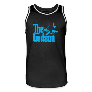 The Godson - Männer Basketball-Trikot - Schwarz/Weiß - Vorne - AI Model Male 185 dark (185cm)