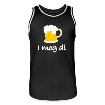 Bier Liebe Bayern Geschenkidee Dialekt - Männer Basketball-Trikot - Schwarz/Weiß - Vorne - AI Model Male 185 dark (185cm)