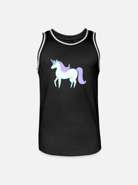 Das süße letzte Einhorn - Männer Basketball-Trikot - Schwarz/Weiß