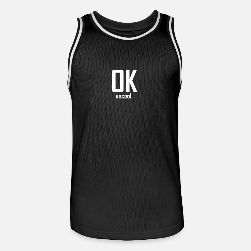 Ok uncool Geschenkidee Yung Hurn - Männer Basketball-Trikot - Schwarz/Weiß