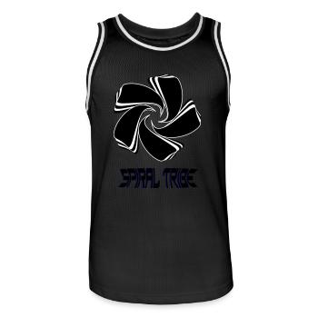 Spiral Tribe - Männer Basketball-Trikot - Schwarz/Weiß - Vorne - AI Model Male 185 dark (185cm)