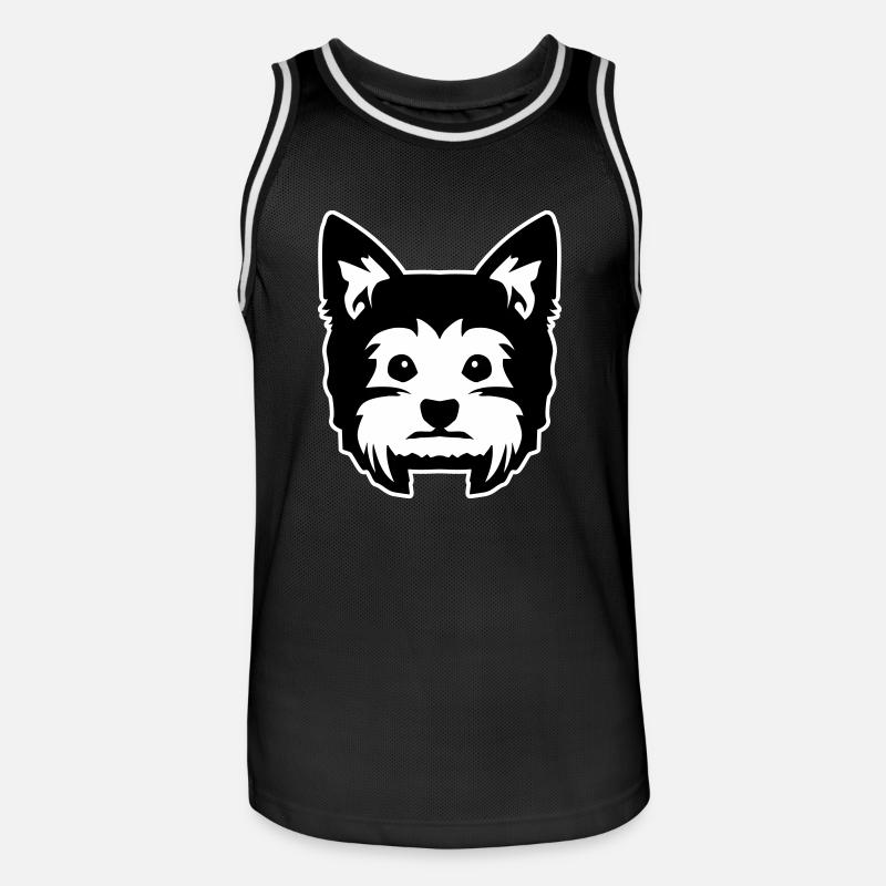 Yorkshire Terrier - Maillot de basket Homme - noir/blanc