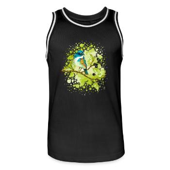 Bird - Men's Basketball Jersey - black/white - Front - AI Model Male 185 dark (185cm)