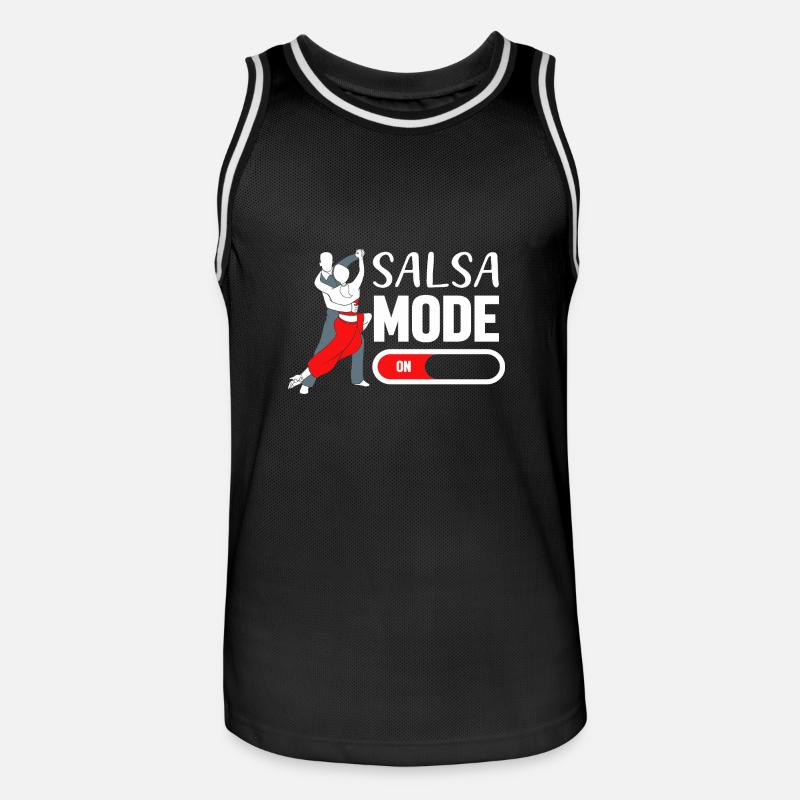 Danseuse de salsa Danseuse - Maillot de basket Homme - noir/blanc