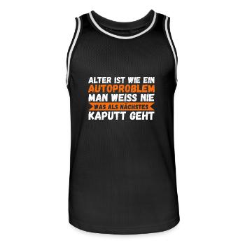 Ich Bin Nicht Alt Geburtstag - Männer Basketball-Trikot - Schwarz/Weiß - Vorne - AI Model Male 185 dark (185cm)
