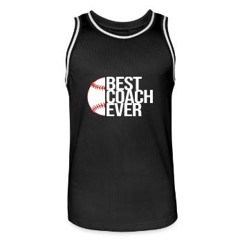 Baseball Coach - Männer Basketball-Trikot - Schwarz/Weiß - Vorne - AI Model Male 185 dark (185cm)