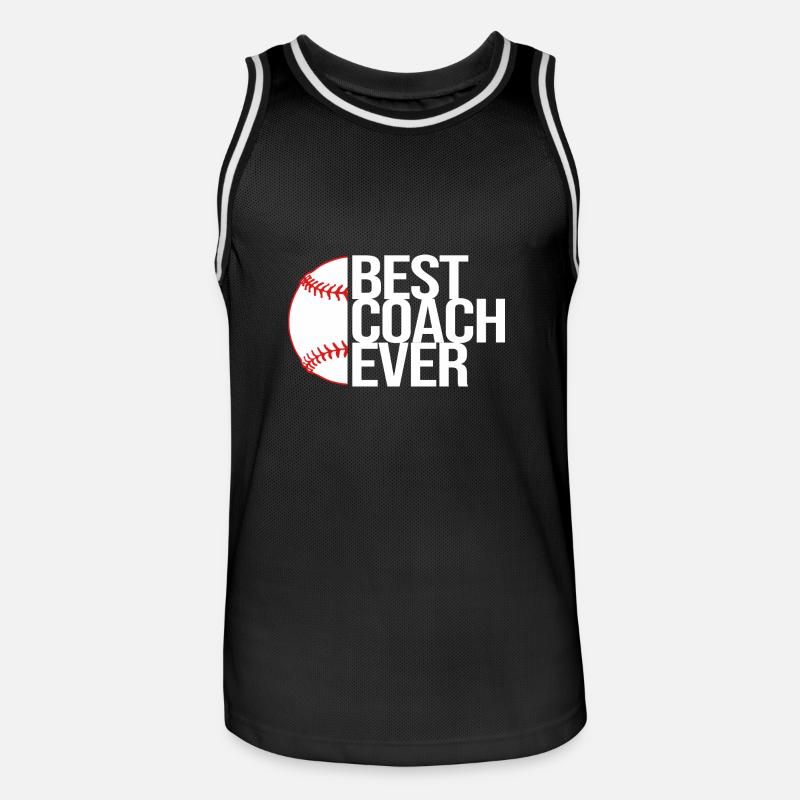 Baseball Coach - Männer Basketball-Trikot - Schwarz/Weiß