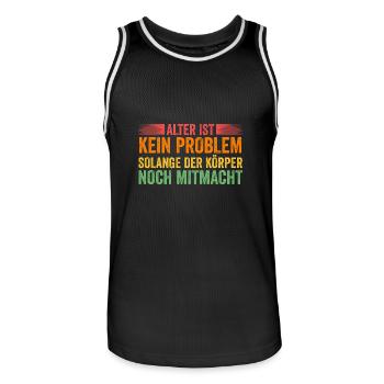 Ich Bin Nicht Alt Geburtstag - Männer Basketball-Trikot - Schwarz/Weiß - Vorne - AI Model Male 185 dark (185cm)