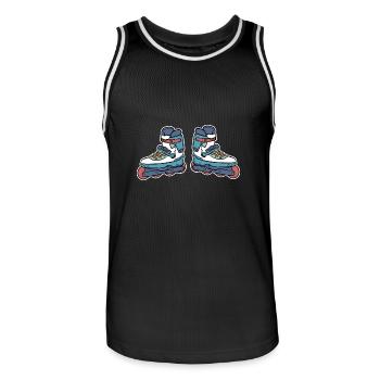Roller Skating Roller Skates Inline Skates - Men's Basketball Jersey - black/white - Front - AI Model Male 185 dark (185cm)