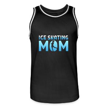 Schlittschuh Eislauf Mutter Mama Muttertag - Männer Basketball-Trikot - Schwarz/Weiß - Vorne - AI Model Male 185 dark (185cm)