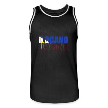 Filipino Philippines - Men's Basketball Jersey - black/white - Front - AI Model Male 185 dark (185cm)