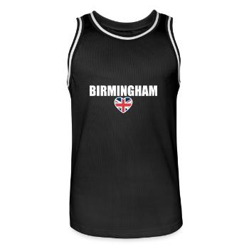 Birmingham Großbritannien Britische Flagge Brite - Männer Basketball-Trikot - Schwarz/Weiß - Vorne - AI Model Male 185 dark (185cm)