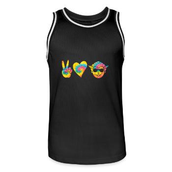 Schäfer Schaf - Männer Basketball-Trikot - Schwarz/Weiß - Vorne - AI Model Male 185 dark (185cm)