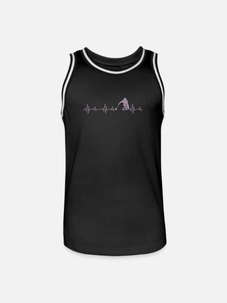 Idées cadeaux Curling Heartbeat - Maillot de basket Homme - noir/blanc