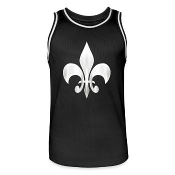 Lilie 3 - Männer Basketball-Trikot - Schwarz/Weiß - Vorne - AI Model Male 185 dark (185cm)
