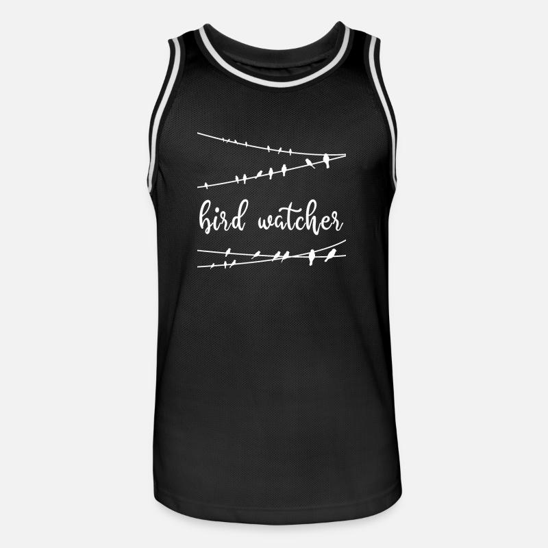 Observation des oiseaux - Observation des oiseaux - Oiseaux - Observation des oiseaux - Maillot de basket Homme - noir/blanc