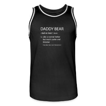 Definition Bär Spaß Vater Geburtstag Geschenk Papa - Männer Basketball-Trikot - Schwarz/Weiß - Vorne - AI Model Male 185 dark (185cm)