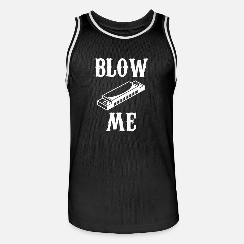 harmonica - harmonica player - harmonica - Men's Basketball Jersey - black/white