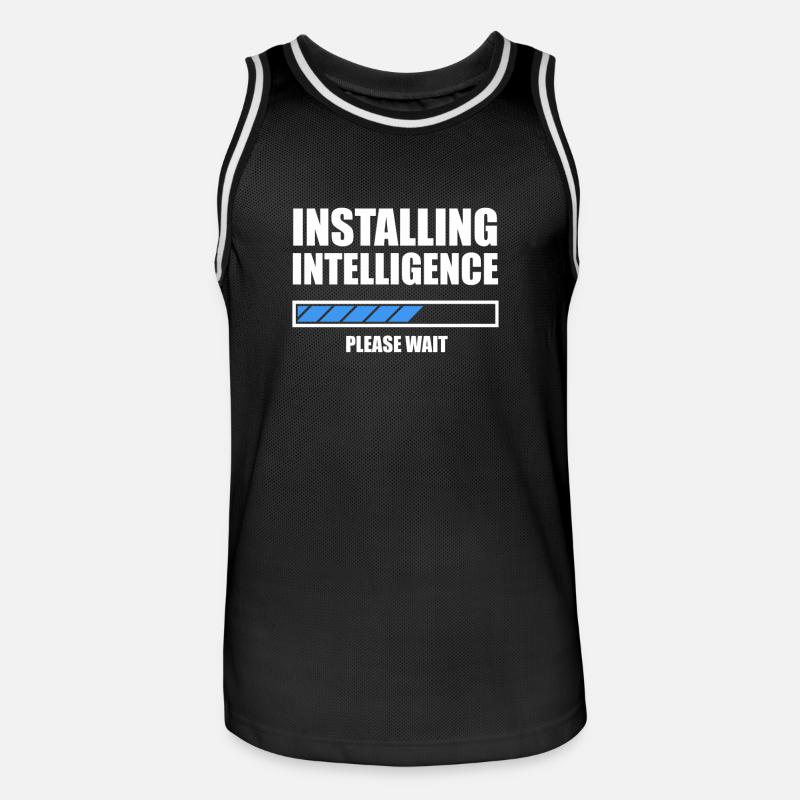 Installing Intelligence N - Männer Basketball-Trikot - Schwarz/Weiß