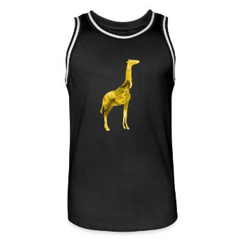 Giraffe lustige Tiere Aquarell T Shirt Kinder Gesc - Männer Basketball-Trikot - Schwarz/Weiß - Vorne - AI Model Male 185 dark (185cm)