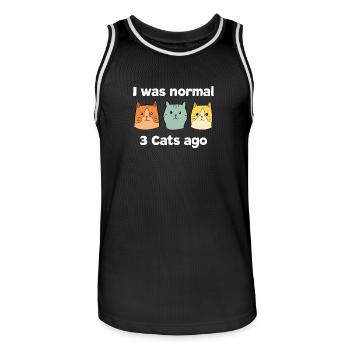 Crazy Cat Type Cat lover Cat Meow - Men's Basketball Jersey - black/white - Front - AI Model Male 185 dark (185cm)