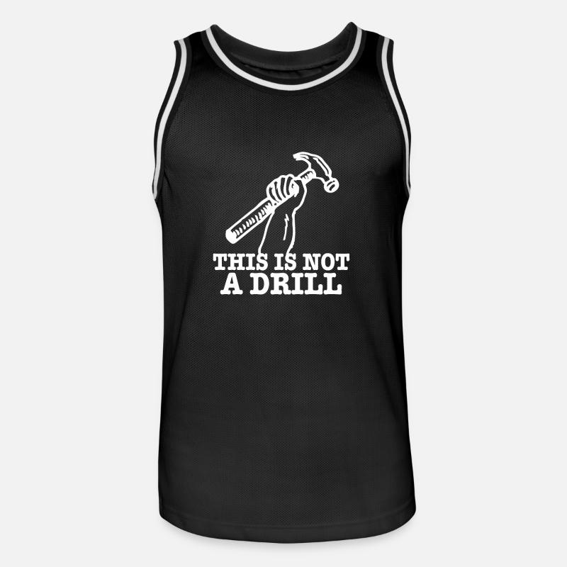 This Is Not A Drill - Männer Basketball-Trikot - Schwarz/Weiß