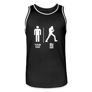 Rock Dad - Men's Basketball Jersey - black/white - Front - AI Model Male 185 dark (185cm)