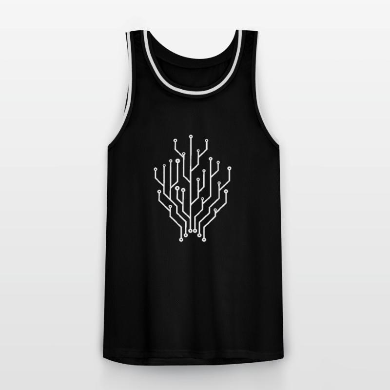Connecteurs de circuits imprimés Programmer Computer Science Tree Maillot de basket Homme