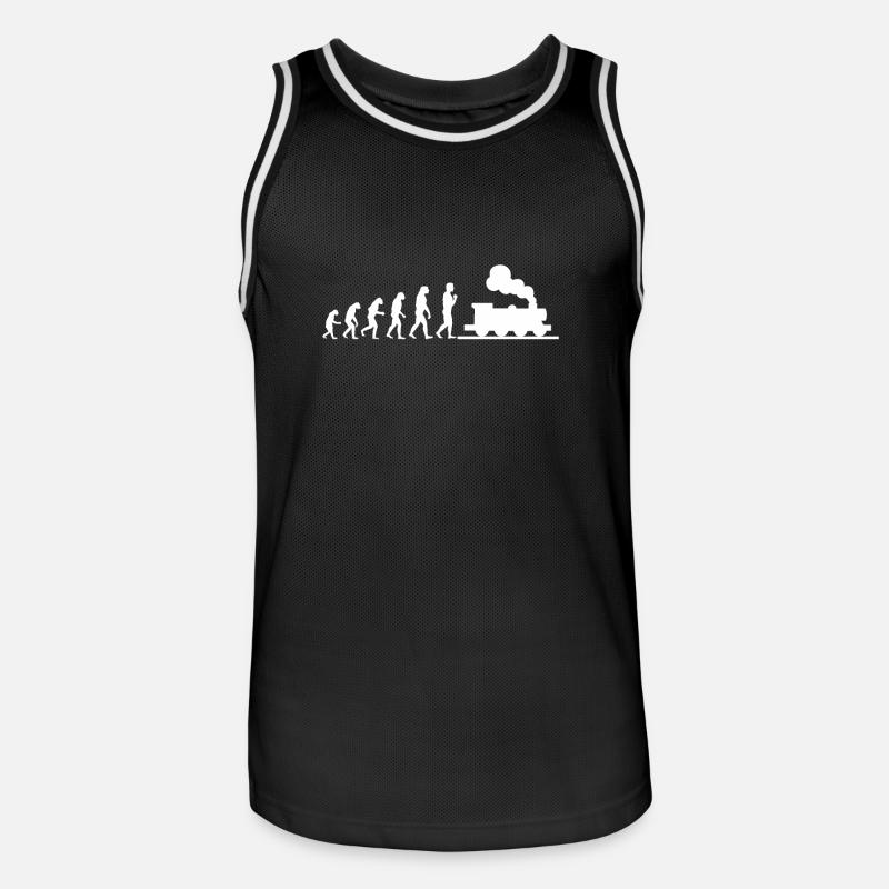 Evolution Lokfuehrer - Männer Basketball-Trikot - Schwarz/Weiß