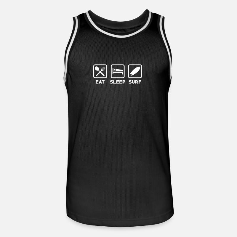 Surfer - Männer Basketball-Trikot - Schwarz/Weiß
