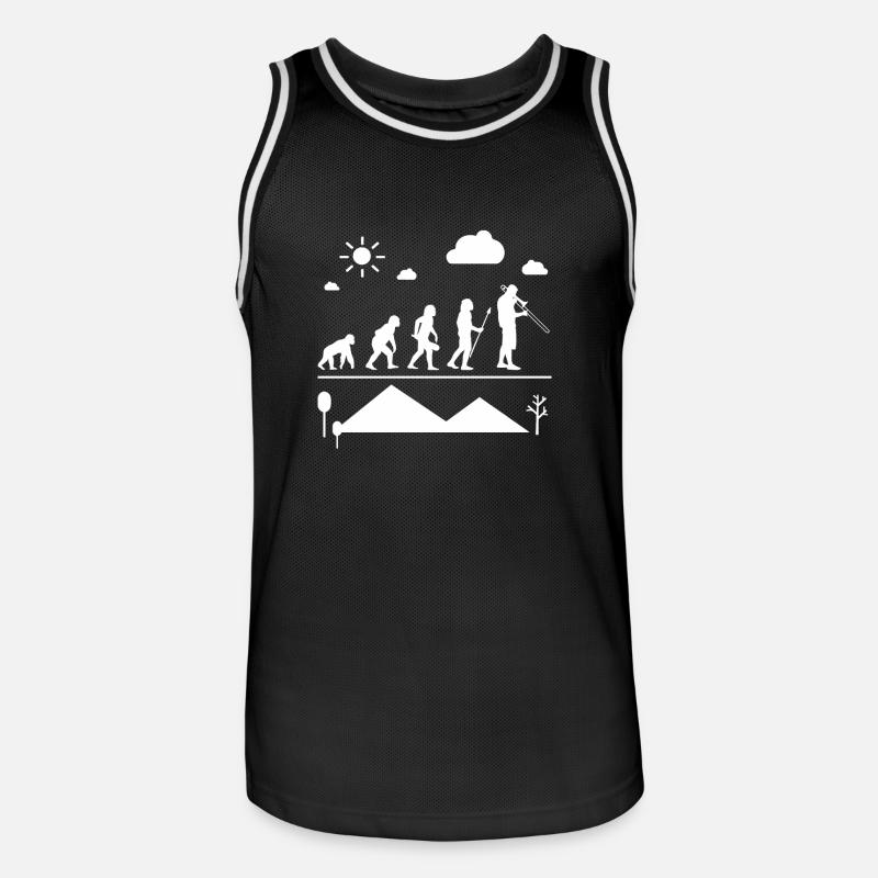 Posaune Posaune Evolution - Männer Basketball-Trikot - Schwarz/Weiß
