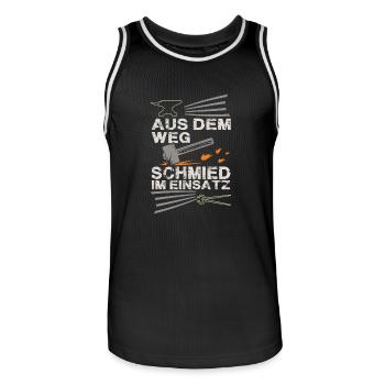 Schmied - Männer Basketball-Trikot - Schwarz/Weiß - Vorne - AI Model Male 185 dark (185cm)