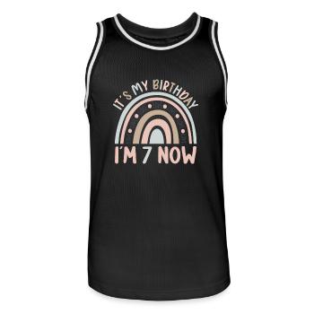 7 ans Rainbow Rainbow 7ème anniversaire - Maillot de basket Homme - noir/blanc - Devant - AI Model Male 185 dark (185cm)
