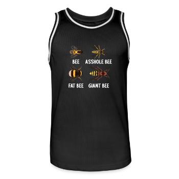 Bee Biene Honig Imker Imkerin Insekten Bienen - Männer Basketball-Trikot - Schwarz/Weiß - Vorne - AI Model Male 185 dark (185cm)