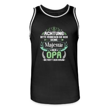Bitte verneigen sie sich Opa betritt den Raum Opa - Männer Basketball-Trikot - Schwarz/Weiß - Vorne - AI Model Male 185 dark (185cm)