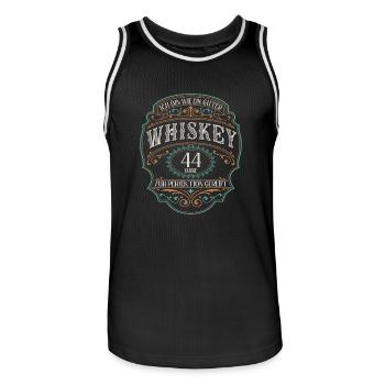 44 Jahre Ich bin wie guter Whisky 44. Geburtstag - Männer Basketball-Trikot - Schwarz/Weiß - Vorne - AI Model Male 185 dark (185cm)