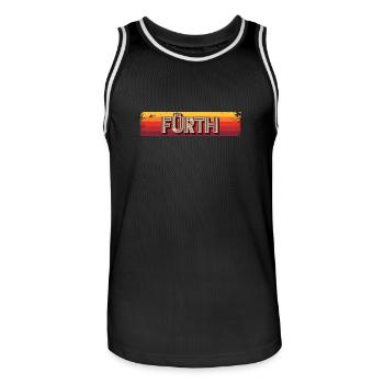 Fürtherin Fürther Fürth - Men's Basketball Jersey - black/white - Front - AI Model Male 185 dark (185cm)