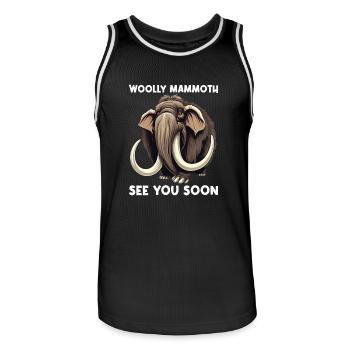 Ich mag halt einfach Mammuts Mammut - Männer Basketball-Trikot - Schwarz/Weiß - Vorne - AI Model Male 185 dark (185cm)
