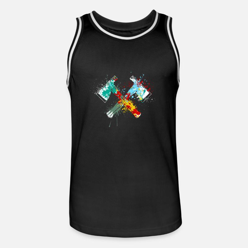 Splahs Axtwerfen Axtwerfer - Männer Basketball-Trikot - Schwarz/Weiß