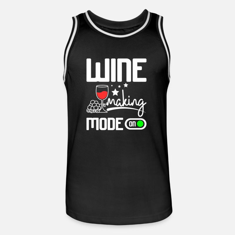 Mode vinification activé - Maillot de basket Homme - noir/blanc